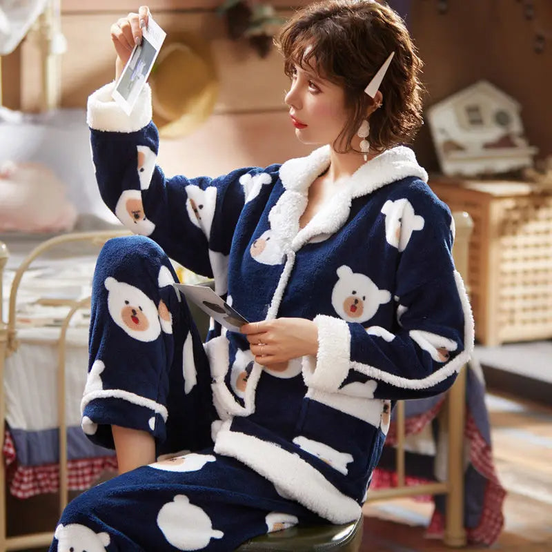 Pyjama épais en polaire - Ensemble deux pièces