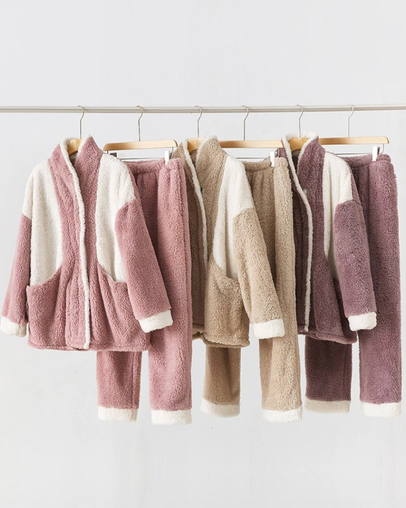 Pyjama pilou chaud pour femme