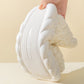 Chaussons cocooning en polaire crème