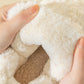 Chaussons cocooning en polaire crème