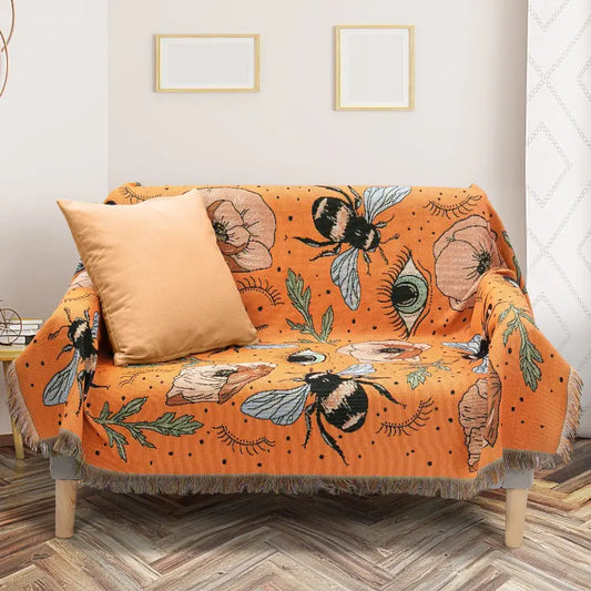 Plaid Vintage avec motif œil de Nazar