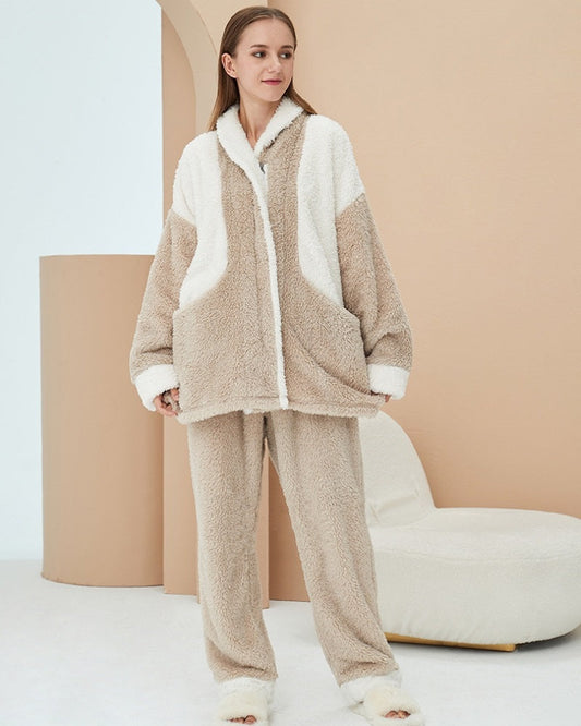 Pyjama pilou chaud pour femme