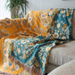 Plaid au style nordique floral réversible