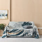 Plaid avec motif vagues "Tsunami"
