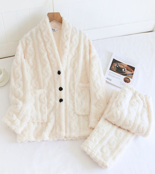 Pyjama chaud pour femme (deux pièces)