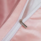 Parure de lit rose poudré en satin